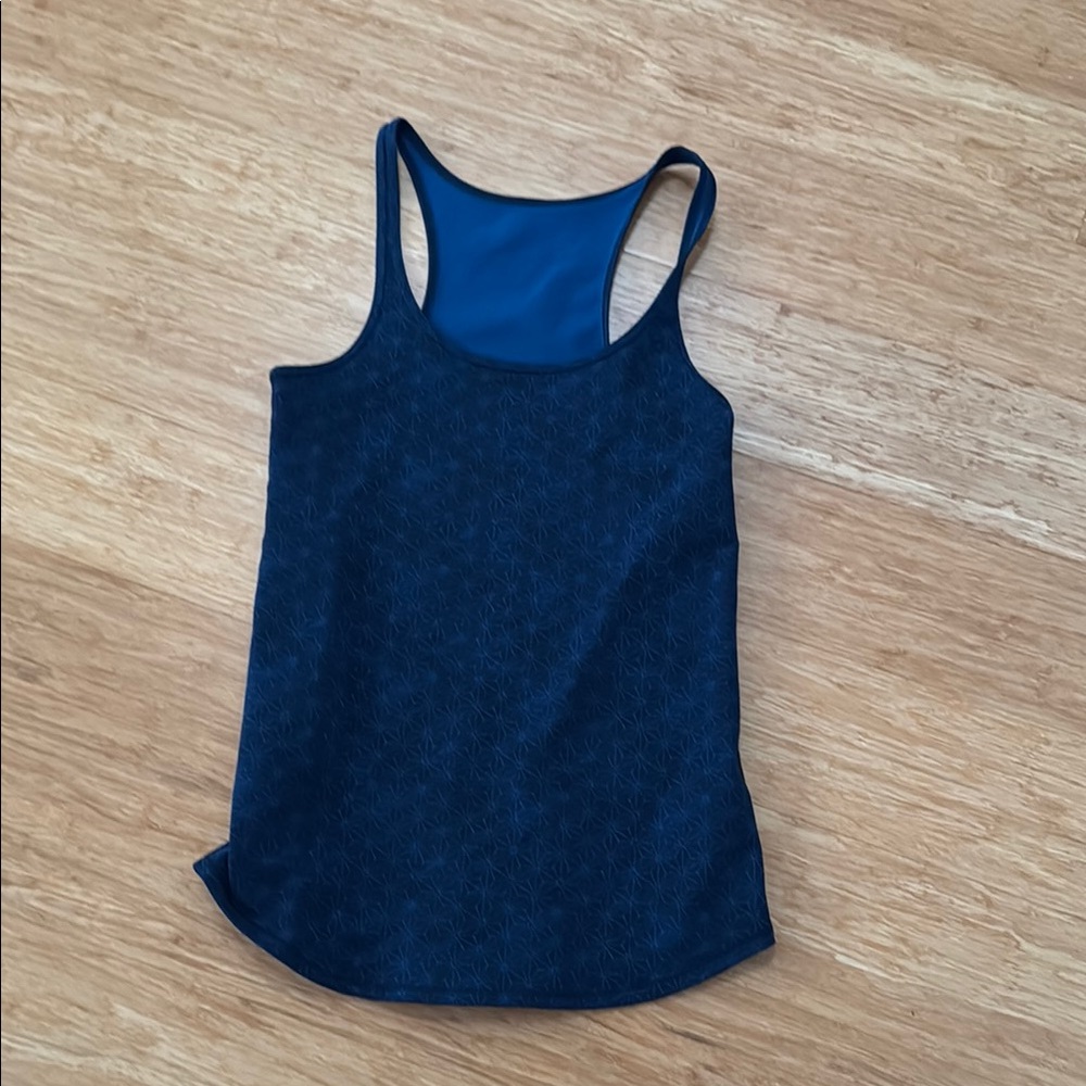 Lululemon Athletica Blue Sleeveless Tank Top